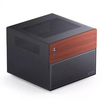 Jonsbo N4 Microtower Casing Czarny Durable Steel Compact PC Enclosure