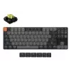 Klawiatura mechaniczna Keychron K1X-A4 80% QWERTY angielska, USB + Bluetooth, 87 klawiszy, podświetlenie LED, szary
