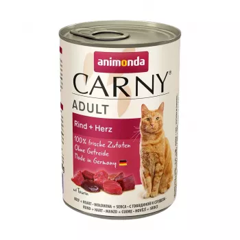 Mokra karma dla kota animonda Carny wołowina w puszce 400 g, bez zbóż, bez cukru, bez glutenu