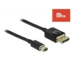DeLOCK - Kabel DisplayPort - DisplayPort (M) na Mini DisplayPort (M) - 2 m - Czarny - Obsługa 8K