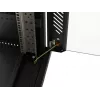 Szafa rackowa stojąca LANBERG 19 cali 24U 600x800 mm czarna z drzwiami szklanymi i wycięciem na LCD (płaski Pack) v2
