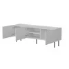 Szafka RTV Cama LUCCA 3D 165×40×59 cm, biała, blat z płyty wiórowej