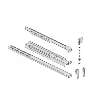 Zestaw montażowy do szafy rack EVER do UPS, model W/OP-ZA00-0002/00, regulowany odstęp szyn 800–1200 mm, srebrny