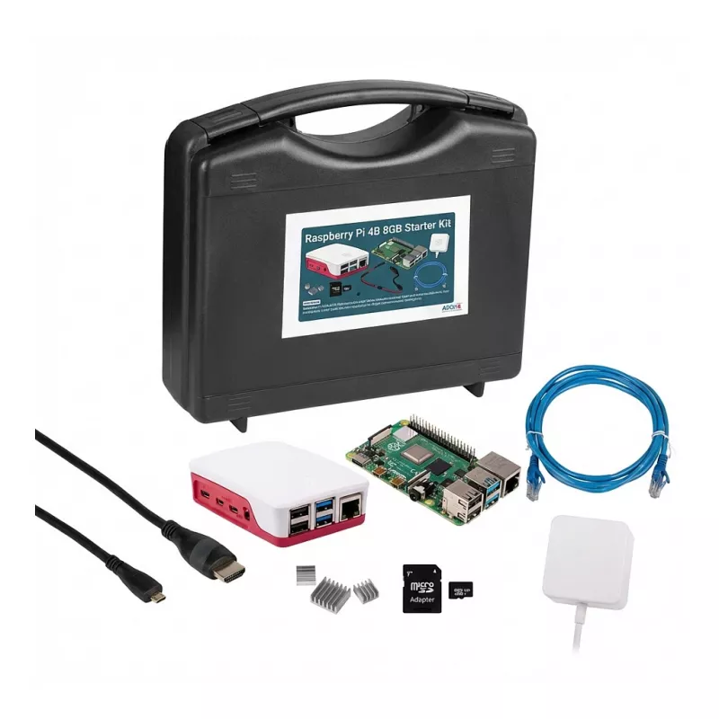 Siwa Raspberry PI4B - 8GB - Pełny zestaw z obudową czerwoną/białą (SI-RPI4B-FULL8GB)