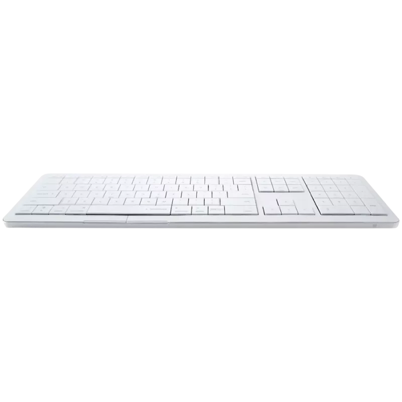 Bezprzewodowa klawiatura CLEVETURA CLVX 1 Touch-On-Keys AI — układ ANSI US Mac, przełączniki nożycowe, obudowa aluminiowa, interaktywne RGB