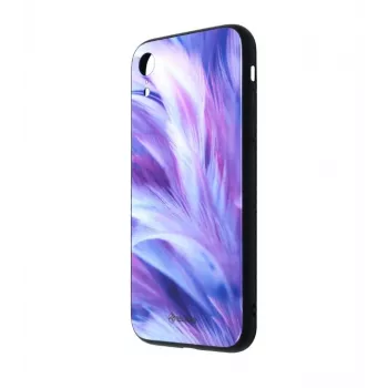 Szkło ochronne Tellur Cover Glass print do iPhone XR z nadrukowanym wzorem piór