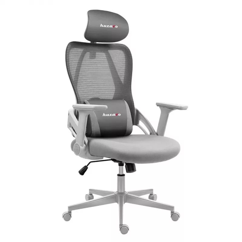 Fotel gamingowy huzaro Combat 2.7 — ergonomiczny materiałowy fotel gamingowy, szary, siatkowe oparcie, regulowana wysokość, mechanizm tilt, maks. 120 kg