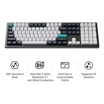 Mechaniczna klawiatura Keychron Q6 Max QMK VIA z przełącznikami Gateron Jupiter, układ pełnowymiarowy