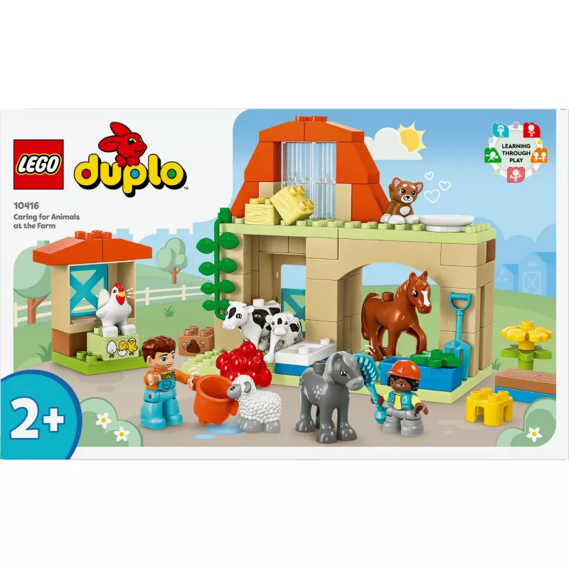 Zestaw konstrukcyjny LEGO DUPLO Opieka nad zwierzętami gospodarskimi 10416 — 74 elementy, 2 minifigurki, wiek 2+