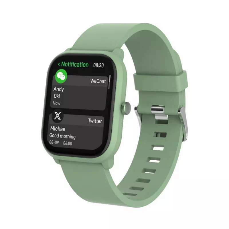 Smartwatch DENVER SWK-120GN z funkcją monitorowania kondycji i powiadomieniami, zielony