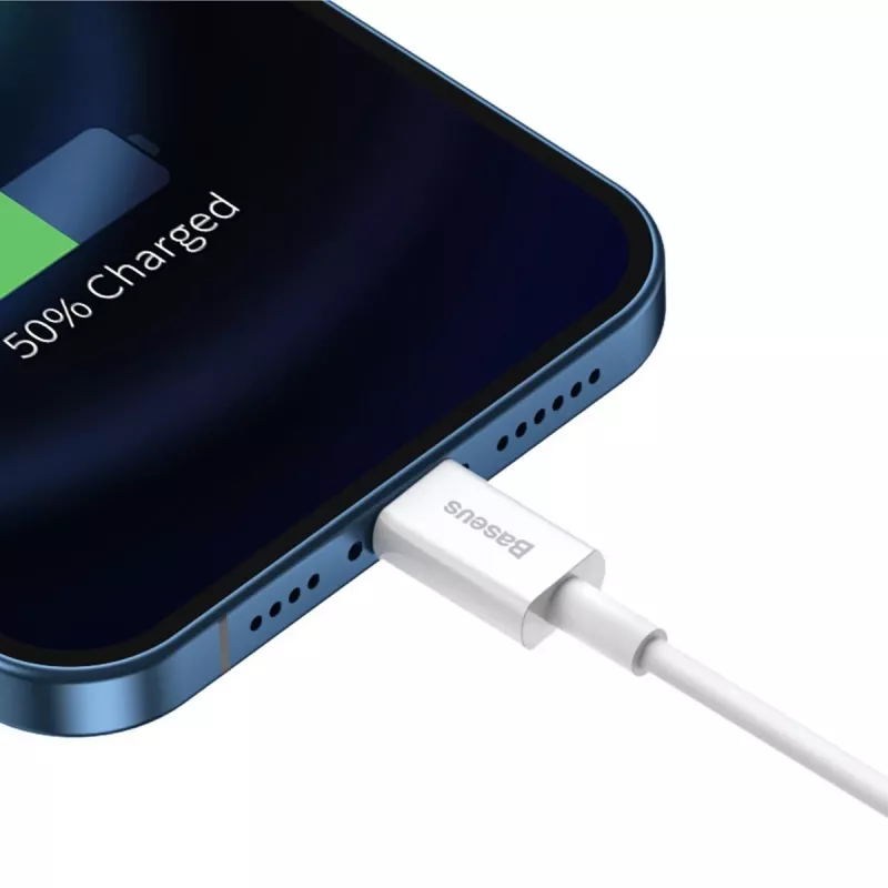 Kabel Baseus Superior Series USB na Lightning, 2,4A, 0,25m (biały)