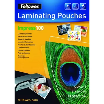 Fellowes A4 Glossy 100 Micron Laminating Pouch - 100 sztuk