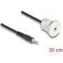 DeLOCK 88188 przewód audio 0,3 m 3,5 mm wtyk – gniazdo czarny srebrny