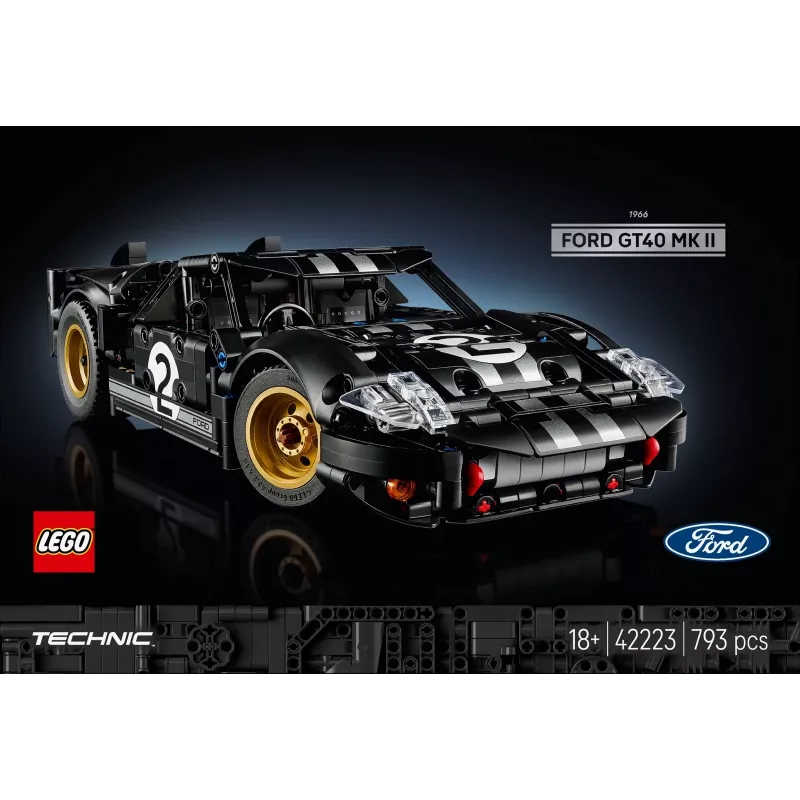LEGO TECHNIC 42223 1966 Ford GT40 MKII Samochód Wyścigowy
