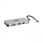 Stacja dokująca Eaton Tripp Lite USB-C, podwójny wyświetlacz - 4K 60 Hz HDMI, USB 3.2 Gen 1, koncentrator USB-A, GbE, czytnik kart, ładowanie 100W PD, szary