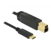 Kabel USB DeLOCK 83675 USB 3.2 Gen 2 1m USB C USB B czarny