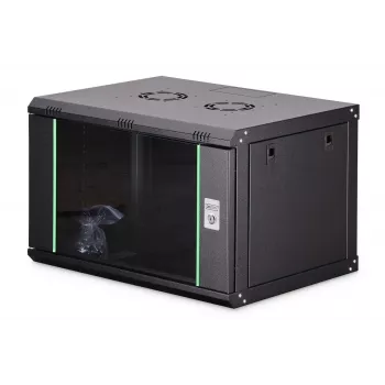 Naścienna szafa rack 19 cali DIGITUS Dynamic-N DN-37101 — 7U, 600x450 mm, IP20, zamek na klucz, niezmotowany