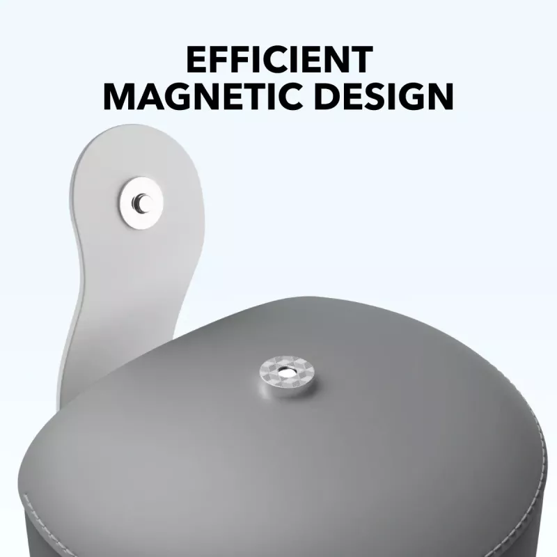 Etui na słuchawki Anker Soundcore Space One Pro z magnetycznymi metalowymi przyciskami, szare