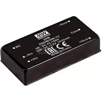 zasilacz MEAN WELL RDDW20H-12, 20 W, wejście 43–160 V, wyjście 12 V, RoHS