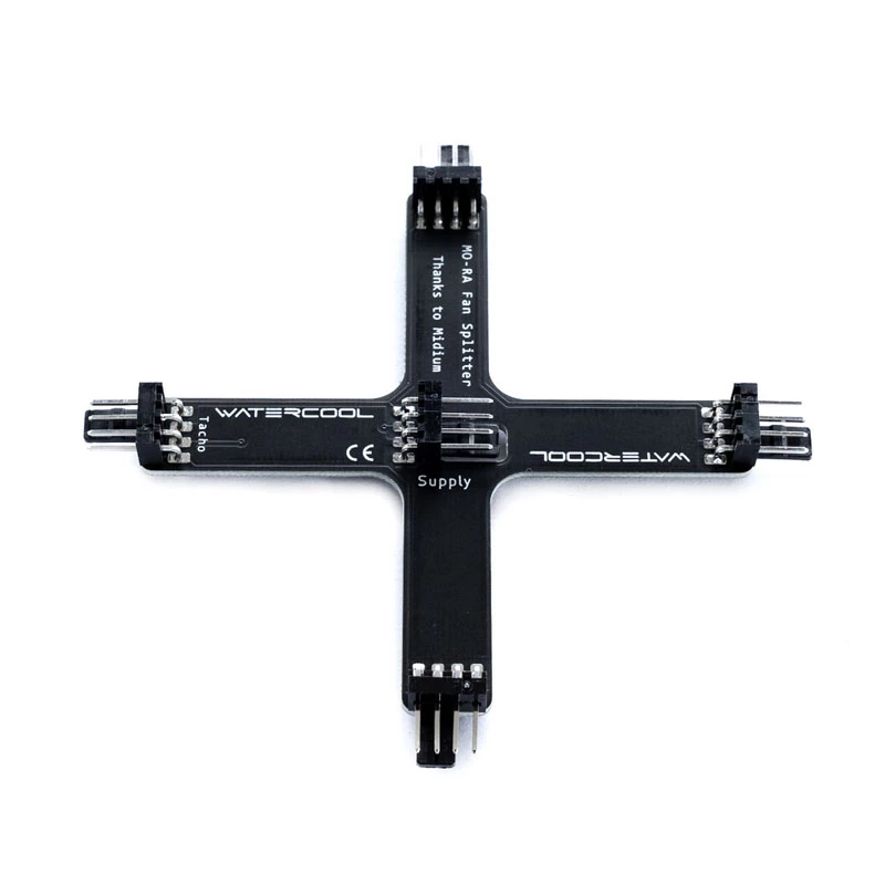 Rozdzielacz do chłodnicy Watercool MO-RA X-Splitter dla wentylatorów Noctua NF-A20