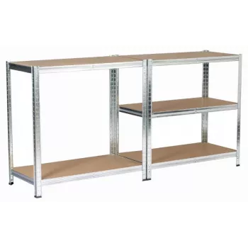 Metalowy regał magazynowy srebrny 180X90X40CM
