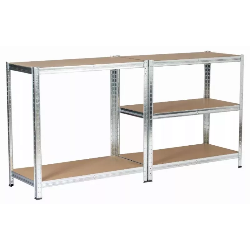 Metalowy regał magazynowy srebrny 180X90X40CM