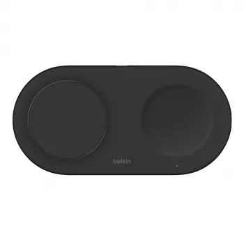 Belkin WIZ021VFBK - bezprzewodowa ładowarka 2-w-1 z technologią Qi2 15 W, czarna