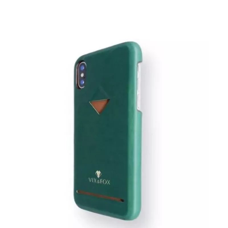 Pokrowiec na telefon VixFox do Samsung S9 — kieszeń na kartę, butelkowa zieleń