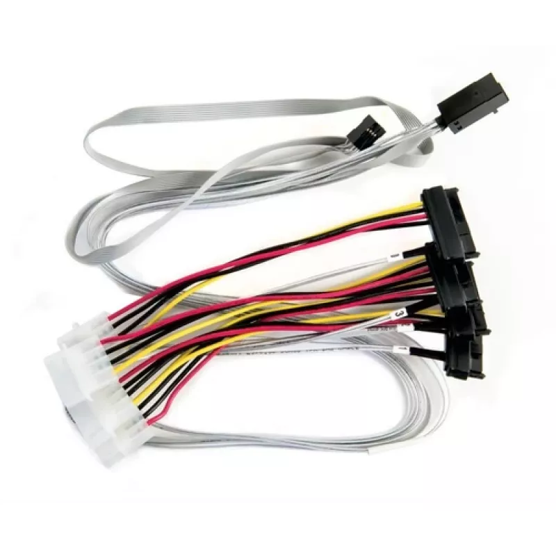 Microsemi Adaptec - Internes SAS-Kabel - mit Sidebands - SAS 6Gbit/s - 4-Lane - 4x Mini SAS HD (SFF-8643) (M) bis interne Stromversorgung, 4-polig, in