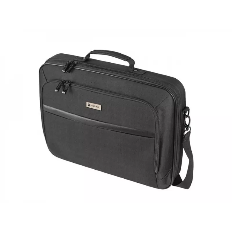 Teczka NATEC Boxer Lite 39,6 cm (15,6 cala) – poliester, 2 komory, pasek na ramię, 410×305×65 mm, 750 g