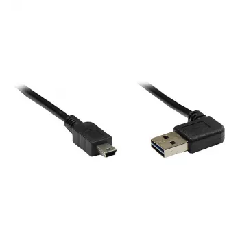 GoodConnections Kabel połączeniowy USB 2.0 EASY Plug A na Mini-B, kątowy, czarny, 2m,