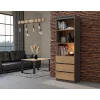 Biurkowy regał górny top e shop RS-60 ANT/ART KPL — 3 półki, płyta wiórowa, 600×350×1800 mm