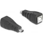 Adapter złączy DeLOCK 67200 Mini USB na USB Type-B Czarny