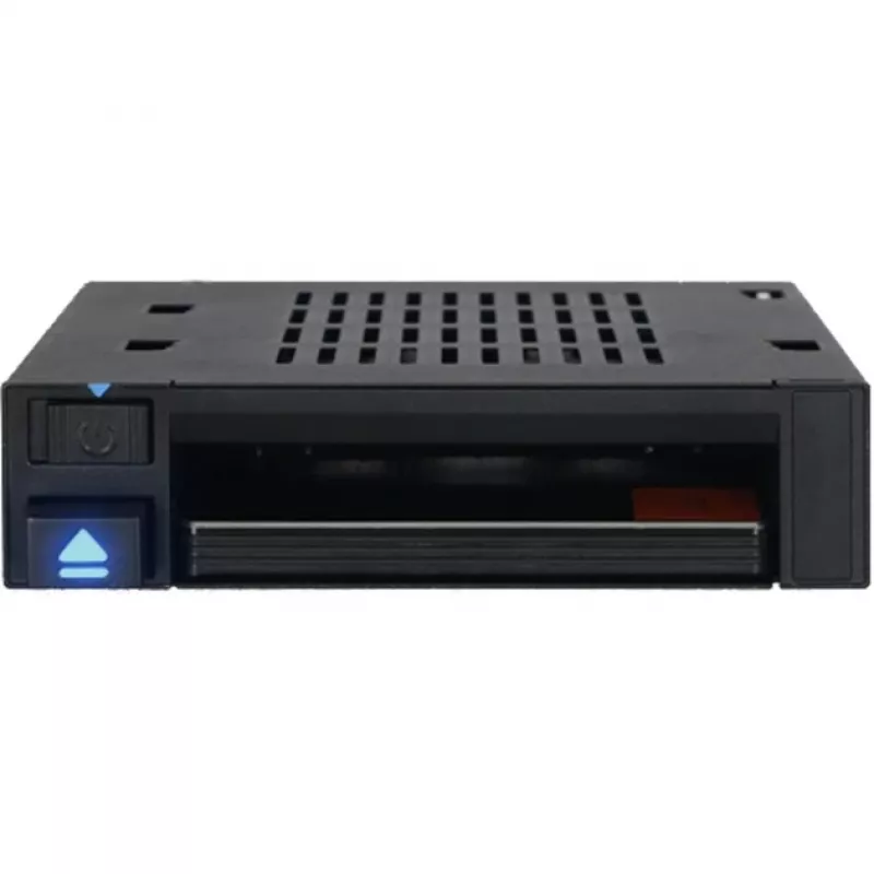 ICY DOCK - MB521SP-B - 2.5 Single Bay SAS/SATA HDD/SSD Dock in 1x 3,5 Front-Einbauschacht Hot-Swap Wechslerahmen mit EIn/Aus Schalter und Auswurftaste