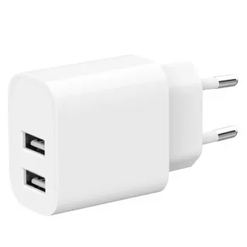 Ładowarka Gembird TA-UC-2A12-01 Wewnętrzna AC 2.4A 2 USB Biała