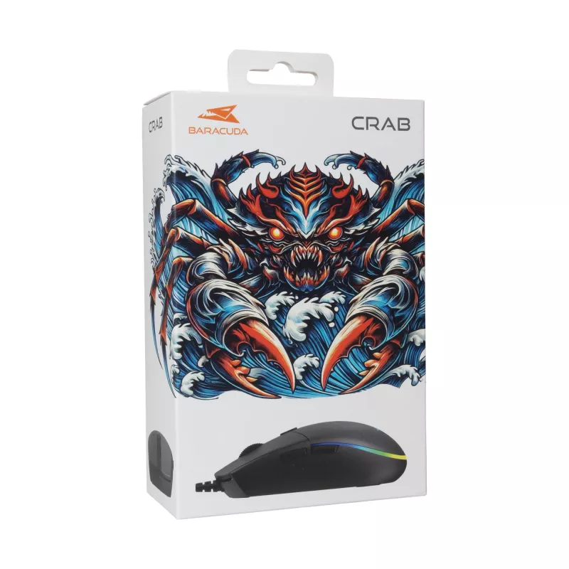 Mysz Baracuda BGM-111 Crab Czarna CRAB-B