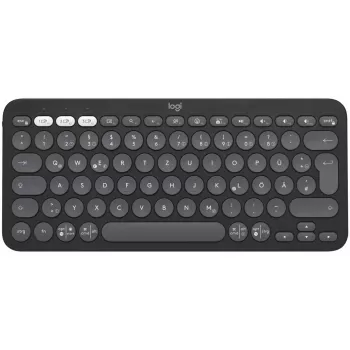 Logitech Pebble Keys 2 K380s - Klawiatura - Bezprzewodowa - Bluetooth LE - QWERTZ - Niemiecka - Tonal Graphite (920-011795)