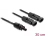 DELOCK solarny kabel rozdzielający 2x wtyk na 1x gniazdo 30 cm czarny (model 89298)