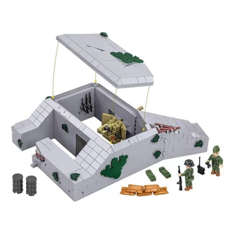 Zestaw konstrukcyjny Cobi German Bunker Regelbau 667/642 model COBI-3136 – szczegółowy zestaw klocków