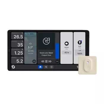 Podwójny panel sterowania Shelly Wall Display X2 WiFi/BLU (srebrny) + BLU H&T