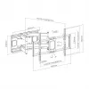 Uchwyt ścienny SBOX PLB-7486 do wyświetlaczy 43–100 kg, płyta 800×400 mm
