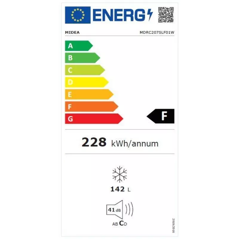 Zamrażarka Midea MDRC207SLF01G (MCF150W) 150L