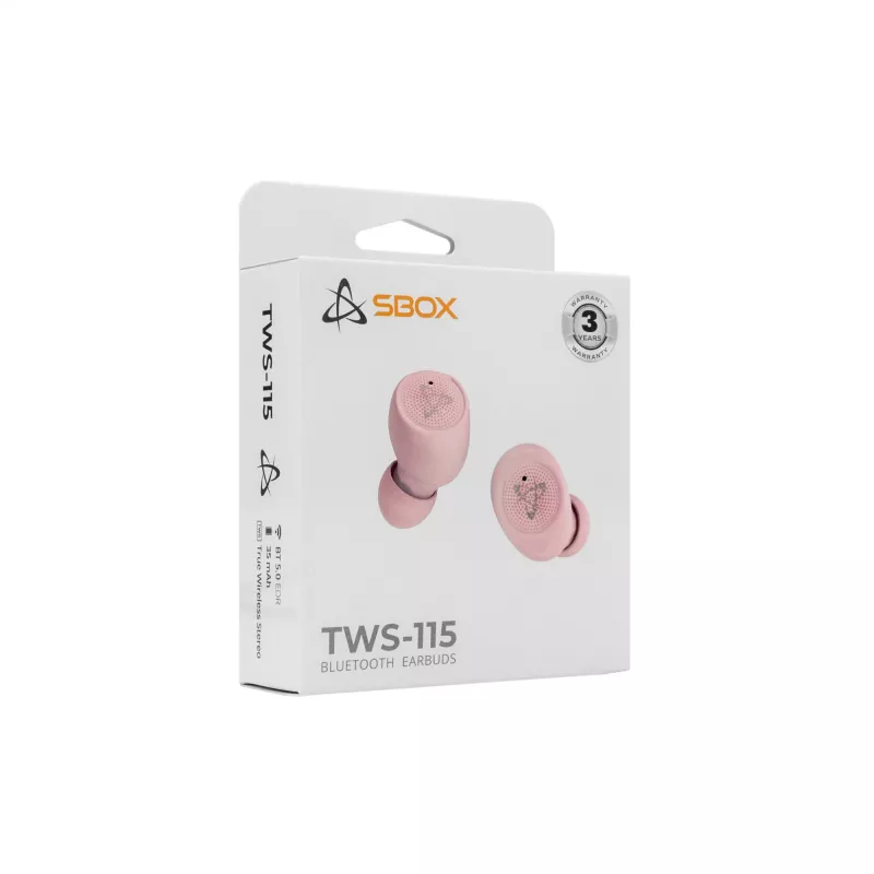 Słuchawki SBOX EB-TWS115 różowe