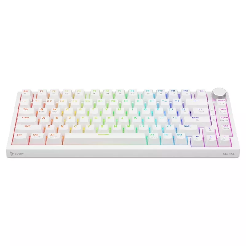 Klawiatura gamingowa Savio ASTRAL WHITE JADE USB QWERTY US International