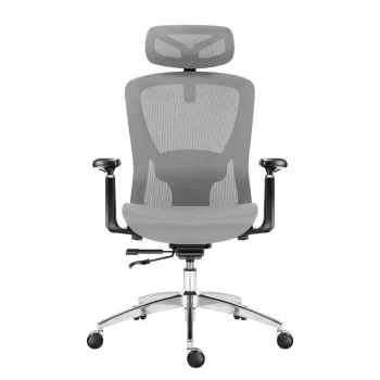 Fotel obrotowy mark adler Expert 5.3 szara siatka — ergonomiczny, regulowana wysokość, podparcie lędźwiowe, zagłówek, podłokietniki