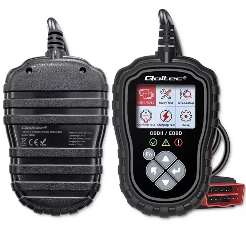 Tester diagnostyczny OBDII QOLTEC ProLine 50685 — skaner OBD-II do pojazdów z instalacją 8V/25V