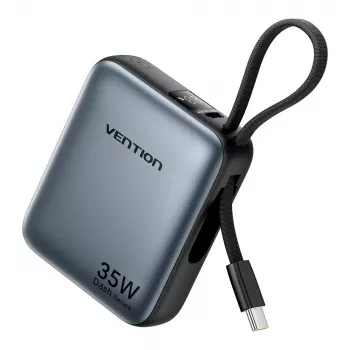 Powerbank Vention FHEH0 litowo-polimerowy 10000 mAh 35W USB-C Czarny