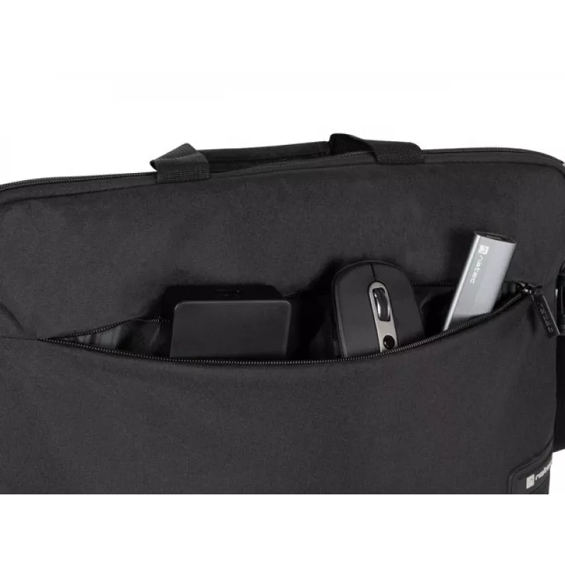 Torba na ramię NATEC Goa na laptopy 39,6 cm (15,6 cala), poliester, 1 komora, pasek na ramię, czarna