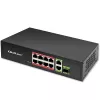 Przełącznik Ethernet QOLTEC 52297 PoE RJ45 z łączem uplink PoE i portem SFP