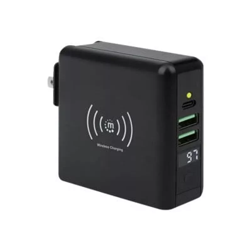 Podróżna ładowarka sieciowa i powerbank Manhattan 4-w-1